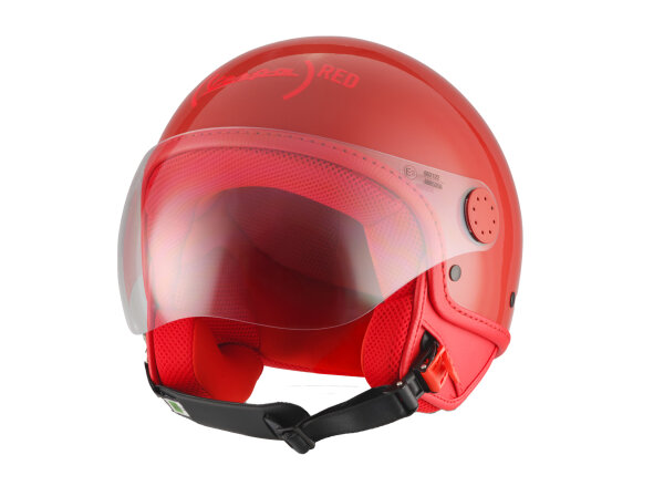 VESPA VISOR 4.0 DEMI-JET HELMET - RED VERSION