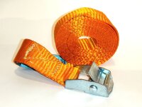 Spanngurt, Zurrgurt mit Klemmschloss orange 2 m x 2,5 cm, LC250daN