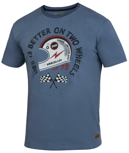 T-Shirt On Two Wheels blau-weiss XL