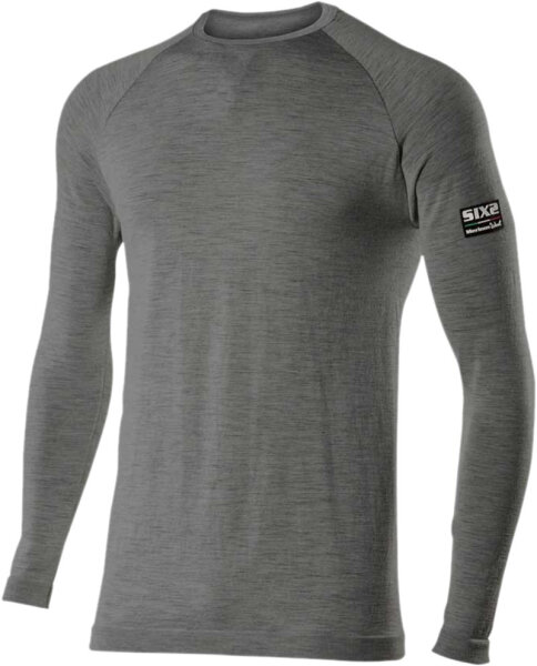 Langarm Jersey TS4 MERINOS grau-schwarz S/M